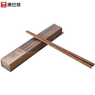 康巴赫  鸡翅木筷10支装 家用实木无漆筷子防滑耐高温易清洗套装十支装