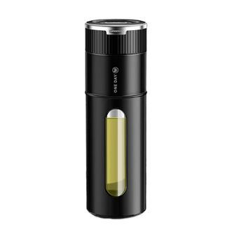 ONEDAY  420ml商务经典玻璃杯防摔防烫一按即开水杯子