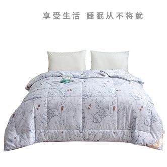 品梵-家纺澳棉抗菌保暖被冬季床品双人被子浅灰色200*230CM