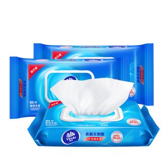 维达（Vinda） 洁肤卫生湿巾80片x3包  (带盖装）