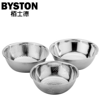 栢士德 米筛三件套 不锈钢厨房用具 BST-027 24沥水盆+26果蔬盆+28多用盆