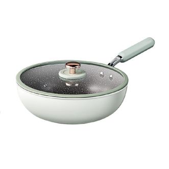 炊大皇（COOKER KING）  青柠炒锅28CM麦饭石色不粘炒菜锅CK71583