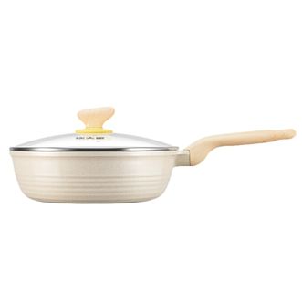 炊大皇/Cookerking  煎锅 网红大白聚油不凸底厨房家用煎炒通用26cm