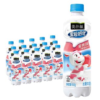 可口可乐 美汁源 果粒奶优蜜桃味450ml*15瓶 可口可乐 美汁源 果粒奶优蜜桃味450ml*15瓶