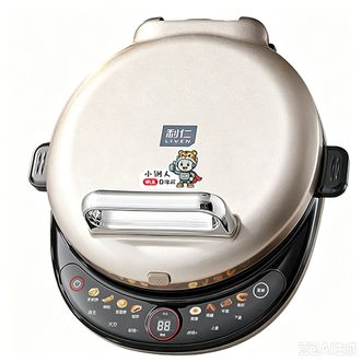 利仁/LIVEN  电饼铛不锈钢0涂层上下盘可拆洗可调火40mm超深2000W大火双面加热智能家用电饼档LR-XGR3995 钢王款316L钛钢+双拆盘+智能触控