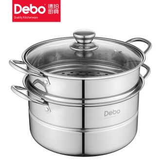 德铂（Debo）希贝尔蒸锅多功能不锈钢双层汤锅DEP-721