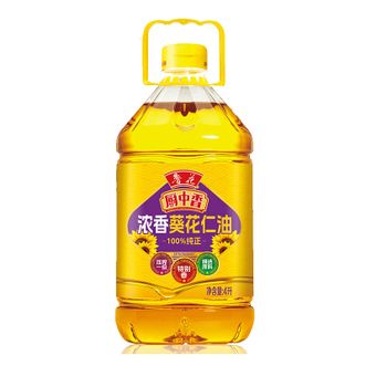 鲁花  食用油 厨中香 浓香葵花仁油4L