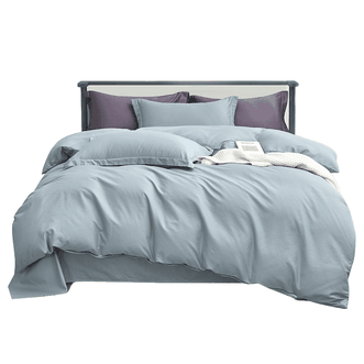 无印良品  精品全棉磨毛四件套-青兰MJH-T2407