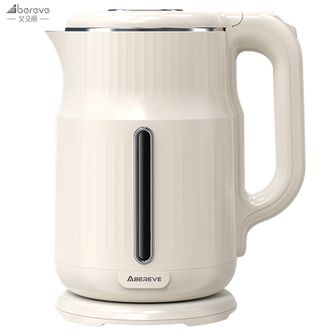 艾贝丽  1.8L电水壶保温电热水壶 双层防烫暖水壶家用电器烧水壶电开水壶ABL-SH181白色