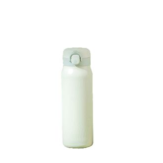 AKS  保温杯弹盖水杯316不锈钢车载杯子高颜值大容量便携推盖保温水杯 豆绿 500ml  AKS637-G
