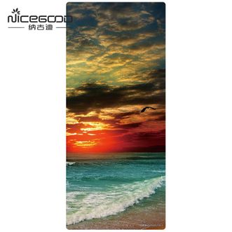 纳古迪（NiceGood）  加长加宽183*80cm瑜伽垫女麂皮绒防滑加厚健身垫子天然橡胶