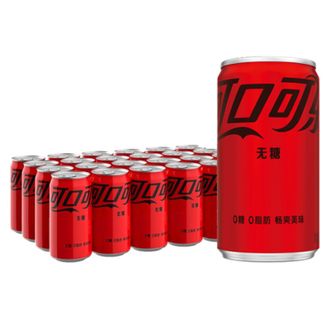 可口可乐  零度可乐 无糖零卡碳酸饮料200ml*24罐 新老包装随机发