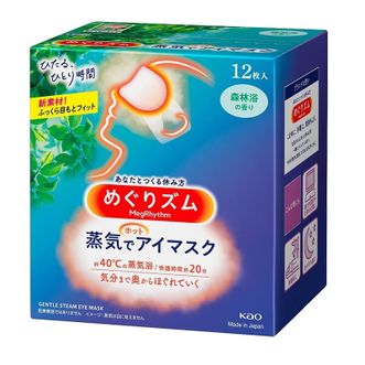 花王/KAO  蒸汽眼罩睡眠热敷眼罩自发热遮光眼贴  森林浴香 12片pshw06-ZS