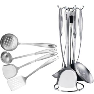 苏泊尔/Supor  不锈钢铲勺套装 锅铲五件套汤勺漏勺护锅铲套装 T0907Q