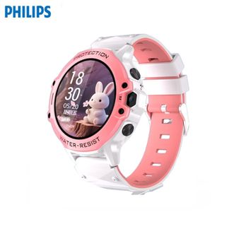 飞利浦（PHILIPS）  儿童电话手表F9 Plus【优雅白】 长续航高清视频4G全网通 耐摔防水 精准定位学生智能儿童手表