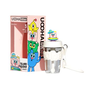 UOOHA Littles  海岛假日吸管水杯550ml 大容量吸管杯 可爱水杯  假日海伦 白色 UXG04-E