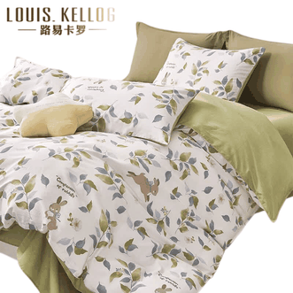 路易卡罗LouisKellog  纯棉四季款床品四件套秘境系列  200*230cm