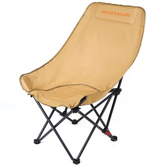 沃特曼  三挡调节】户外折叠椅靠背加高月亮露营折叠凳子便携躺椅78857