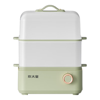炊大皇（COOKER KING）  双层旋钮电蒸锅家用煮蛋器蒸煮易收纳儿童早餐机CDHZG0205