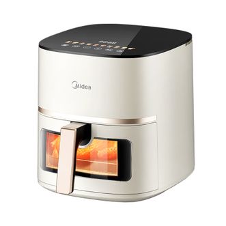 美的/Midea  免翻面全金属内腔空气炸锅  5L可视窗三档烘烤风力微蒸烤一体烤箱