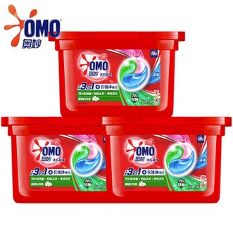 奥妙  三合一洗衣凝珠清新桉树香54颗(18颗*3盒) 浓缩洗衣液洗衣球持久留香除菌除螨