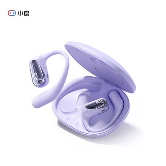 小度/Xiao Du  S108真无线蓝牙耳机AI智能语音助手 开放挂耳式蓝牙耳机不入耳内置实时翻译运动通话降噪长续航 AI智能声控丨4麦降噪丨暮山紫