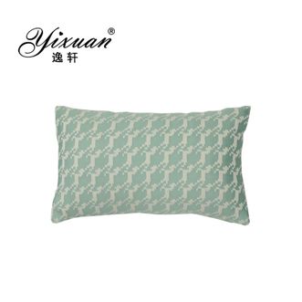 逸轩/yixuan  加厚棉麻提花北欧风简约抱枕 小马-青蓝色腰枕-30x50cm单个装