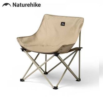 挪客（NatureHike）  月亮椅户外折叠椅便携野餐钓鱼凳子野外露营椅子野营沙滩椅凳  卡其色/M码