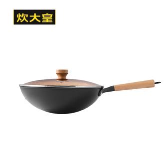 炊大皇（COOKER KING）  炒锅铁锅 免开锅 防锈不粘炒菜锅 铁瓷炒锅 32cm TC32CG