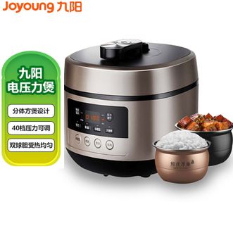 九阳/Joyoung  电压力锅一锅双胆6L大容量电高压锅预约功能不粘内胆底盘加热电饭锅快速煲汤