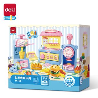 得力/deli  美食甜品店三合一彩泥机套装 YC155